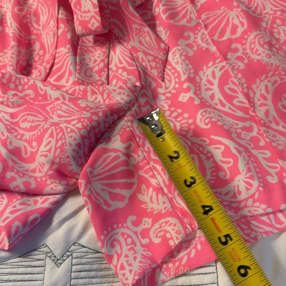 Lilly Pulitzer Pink & White Beach Patterned Shorts/Skort-00(see measurements) - Picture 6 of 9